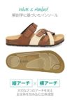 サンダル メンズ カジュアル フットベッド コンフォートサンダル クロスベルト コンビカラー ネイビー ブラウン カーキ  Parade 2320