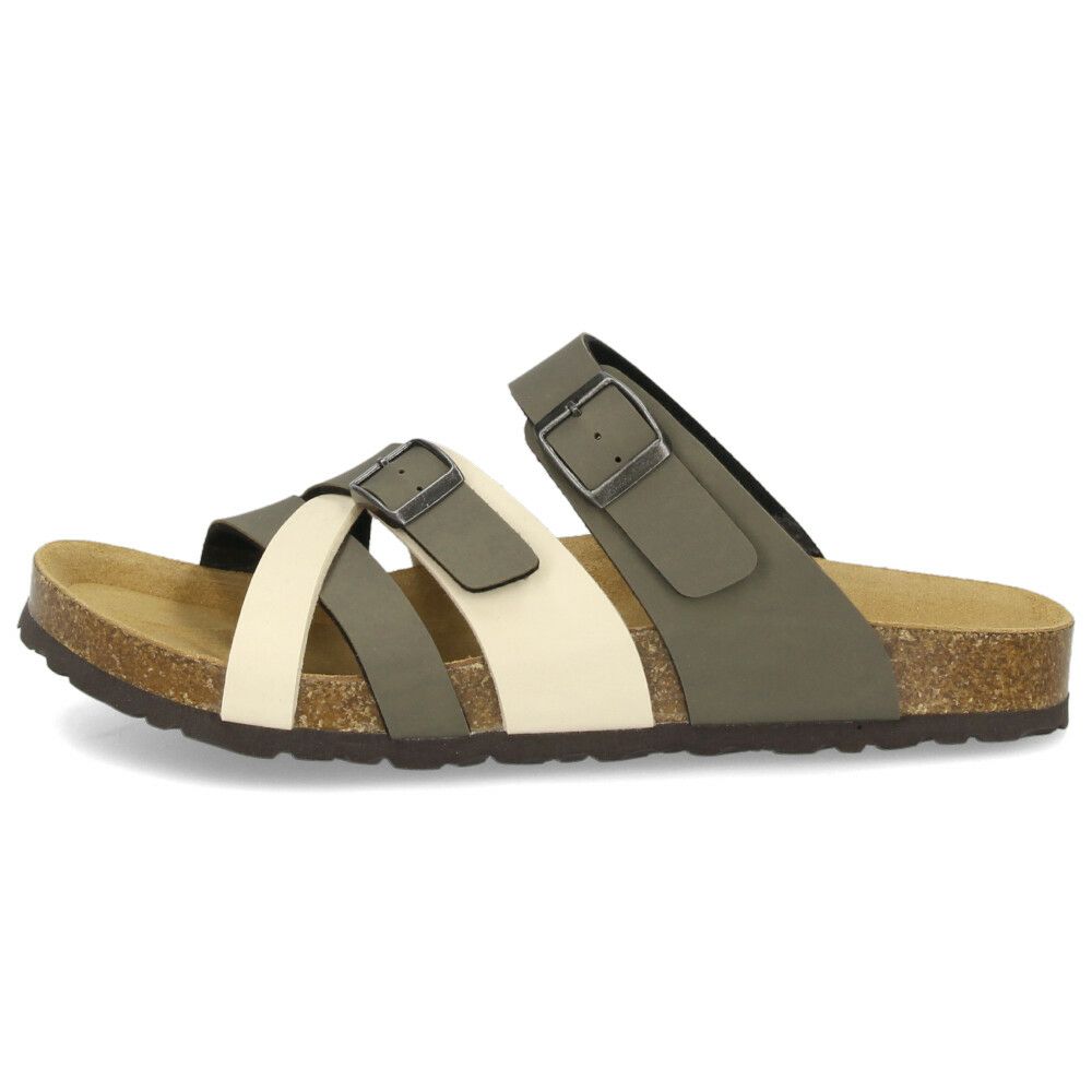 サンダル メンズ カジュアル フットベッド コンフォートサンダル クロスベルト コンビカラー ネイビー ブラウン カーキ  Parade 2320