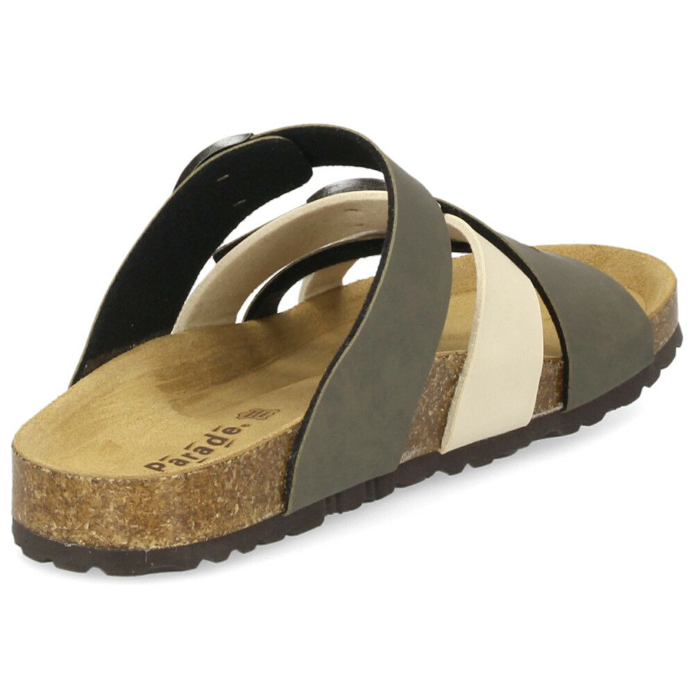 サンダル メンズ カジュアル フットベッド コンフォートサンダル クロスベルト コンビカラー ネイビー ブラウン カーキ  Parade 2320