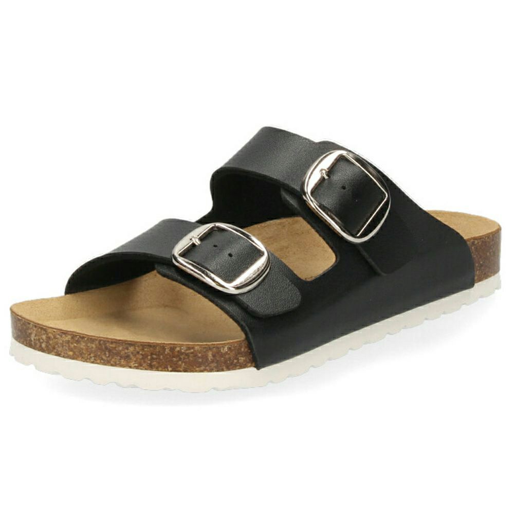 サンダル レディース つっつかけ 疲れない カジュアル フットベッド 2本ベルト ぺたんこ 本革インソール フラット おしゃれ きれいめ バックル かかとなし Parade 1221