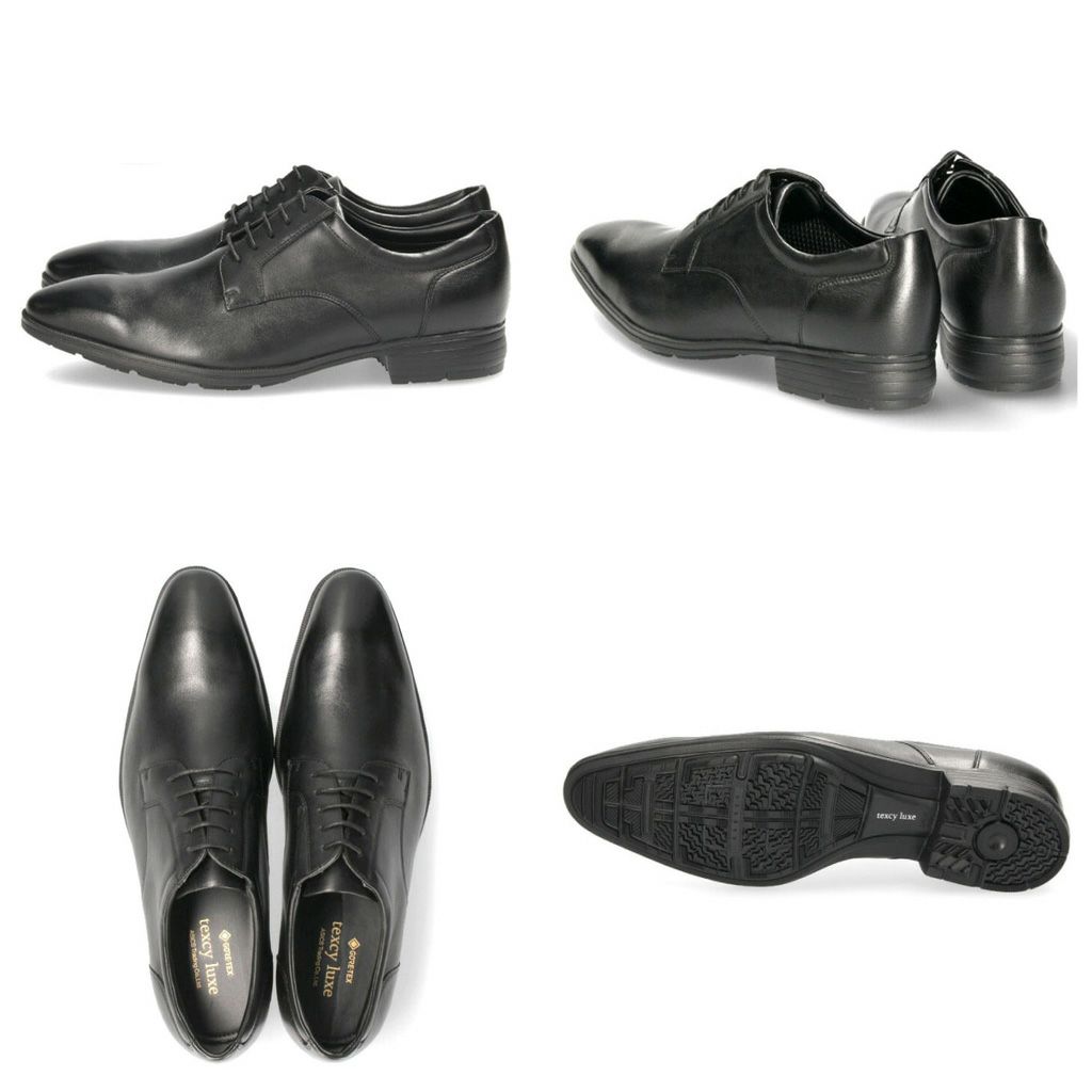texcy luxe テクシーリュクス ビジネスシューズ メンズ GORE TEX 本革 ゴアテックス 防水 幅広 3E 4E ブラック ブラウン プレーントゥ ストレートチップ スワールモカ ダブルモンク 