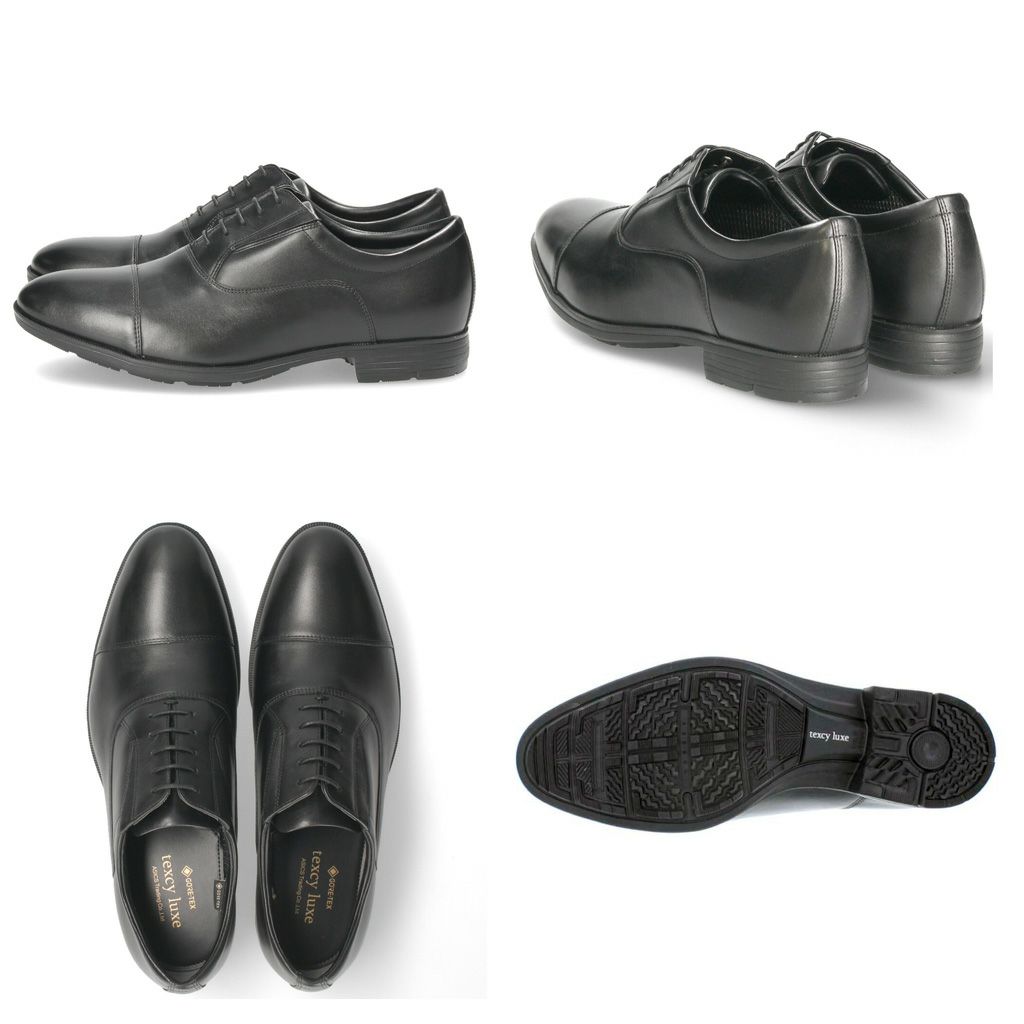 texcy luxe テクシーリュクス ビジネスシューズ メンズ GORE TEX 本革 ゴアテックス 防水 幅広 3E 4E ブラック ブラウン プレーントゥ ストレートチップ スワールモカ ダブルモンク 