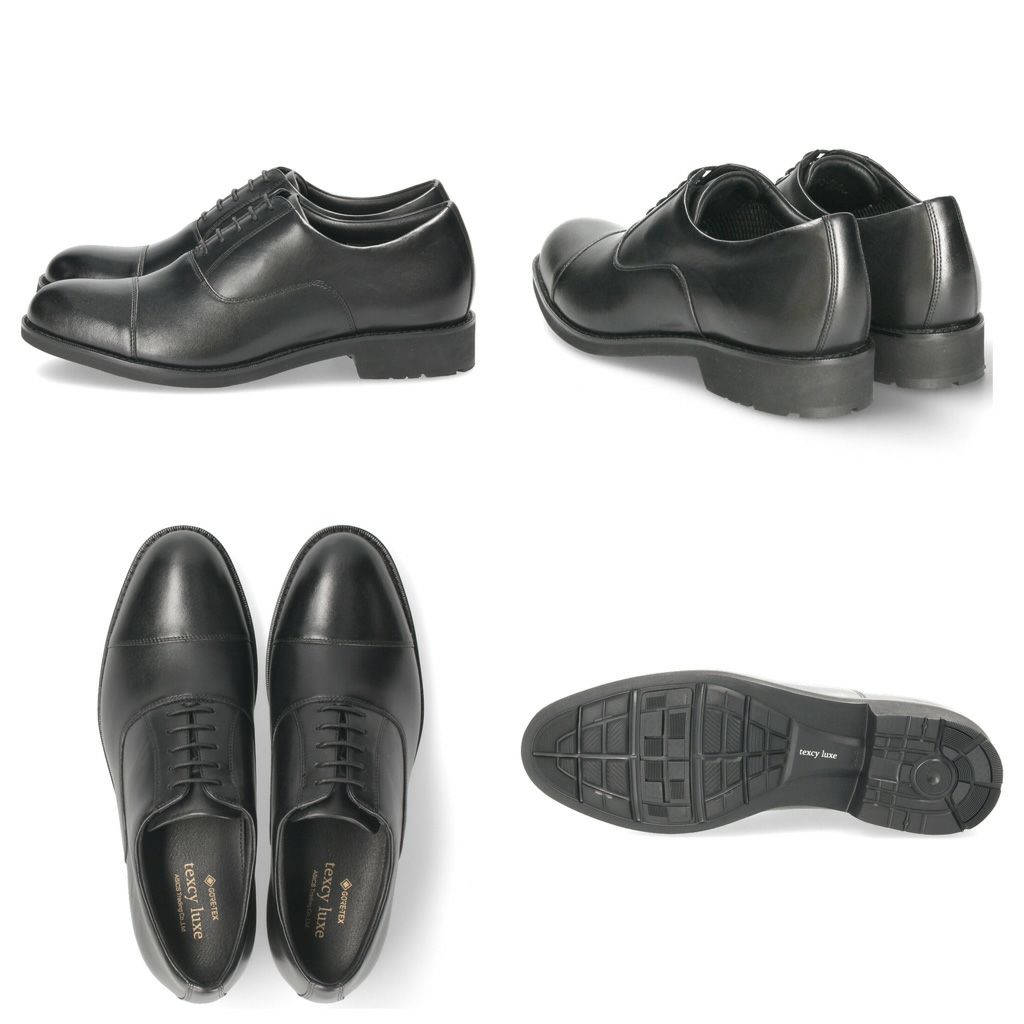 texcy luxe テクシーリュクス ビジネスシューズ メンズ GORE TEX 本革 ゴアテックス 防水 幅広 3E 4E ブラック ブラウン プレーントゥ ストレートチップ スワールモカ ダブルモンク 