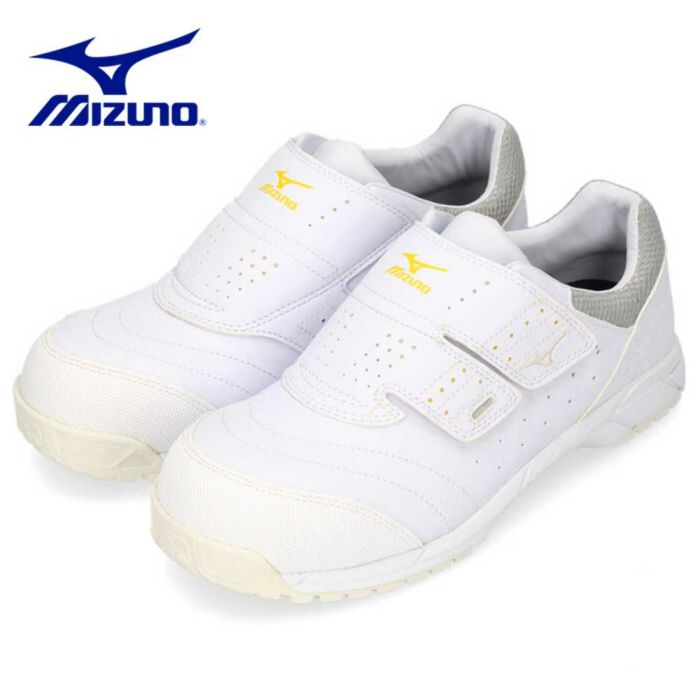 安全靴 ミズノ MIZUNO レディース ワーキング スニーカー オールマイティAS C1GA181101 ホワイト セーフティーシューズ 作業靴 3E 静電気帯電防止モデル