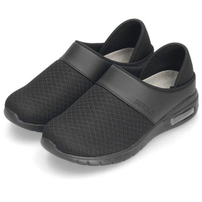 ナースシューズ 疲れにくい 軽い 白 スリッポン オフィスシューズ レディース  ピュアウォーカー PW0501 PW0502 ホワイト ブラック エア pure walker