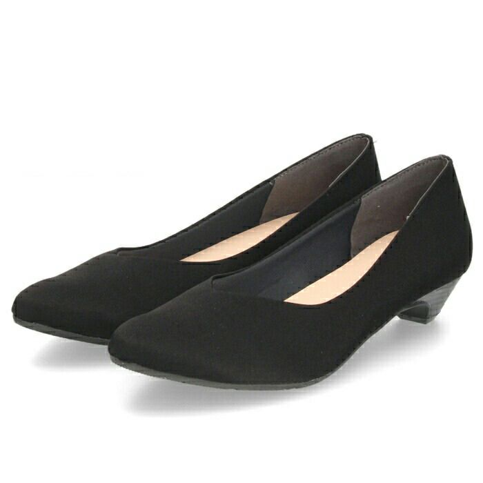 パンプス ローヒール 日本製 Vカット 痛くない 走れる 歩きやすい アーモンドトゥ 高反発 レディース 大きいサイズ 小さいサイズ 美形パンプス Parade 3500