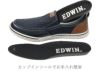 EDWIN エドウィン EDW-7538 メンズ スニーカー スリッポン カジュアル 軽量 カップインソール ネイビー