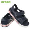 crocs クロックス キッズ Crocband II Sandal クロックバンド 2.0 14854 ベルクロ ネイビー 水遊び 夏