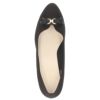 Style JELLY BEANS ジェリービーンズ 5342 レディース パンプス 靴 ローヒール スエード リボン 5センチ 日本製 ラウンドトゥ 黒 ブラック クロ