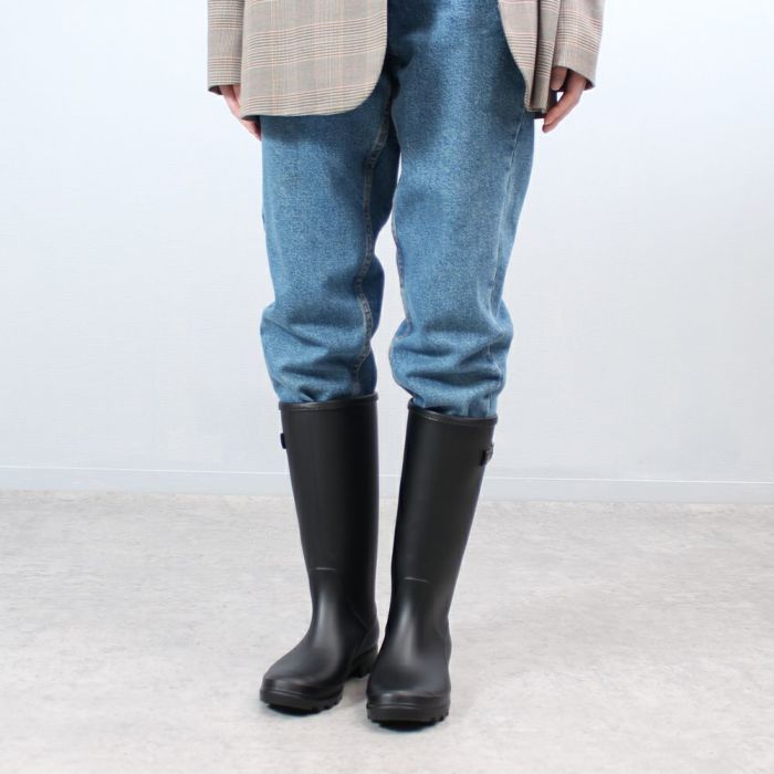 レインブーツ 長靴 完全防水 防滑 ロング ベルト レディース PARADE 96001 ブラウン ブラック レインシューズ 雨 雪