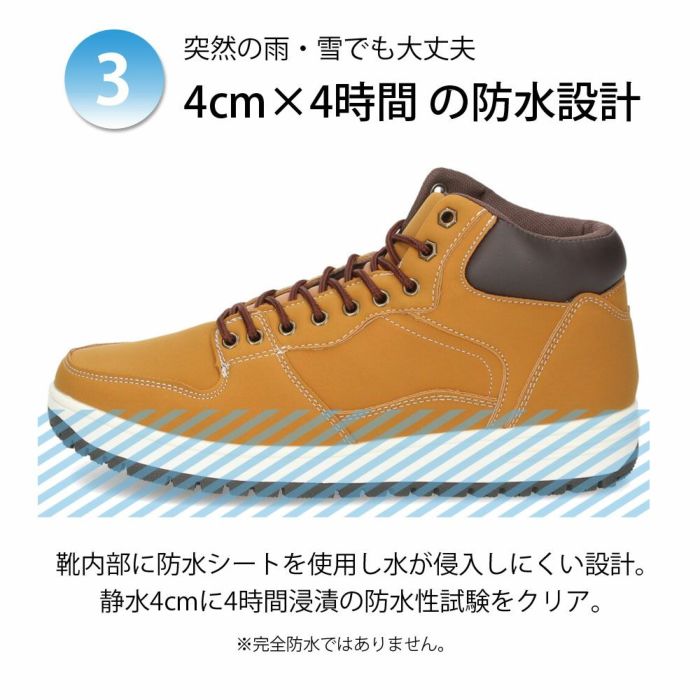 ブーツ メンズ 防水 レディース 通学 通勤 スノトレ スニーカー シューズ 滑りにくい 防滑 ハイカット ブラック ホワイト 男性 紳士 女性 Parade 823 824