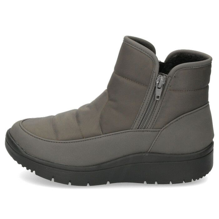 パンジー レディース ショートブーツ 靴 生活防水 撥水加工 4666 Pansy サイドジップ 厚底 幅広 4E 軽量 防滑 防寒 ブラック 黒 グレー