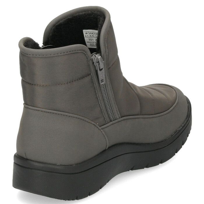 パンジー レディース ショートブーツ 靴 生活防水 撥水加工 4666 Pansy サイドジップ 厚底 幅広 4E 軽量 防滑 防寒 ブラック 黒 グレー