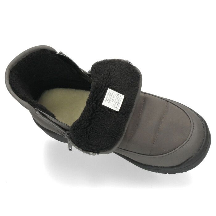 パンジー レディース ショートブーツ 靴 生活防水 撥水加工 4666 Pansy サイドジップ 厚底 幅広 4E 軽量 防滑 防寒 ブラック 黒 グレー