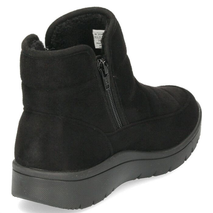 パンジー レディース ショートブーツ 靴 生活防水 撥水加工 4666 Pansy サイドジップ 厚底 幅広 4E 軽量 防滑 防寒 ブラック 黒 グレー