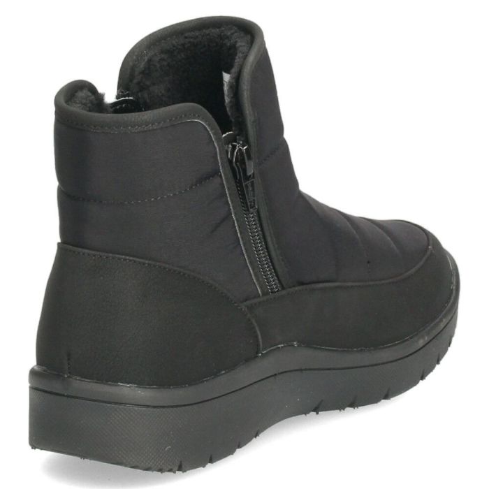 パンジー レディース ショートブーツ 靴 生活防水 撥水加工 4666 Pansy サイドジップ 厚底 幅広 4E 軽量 防滑 防寒 ブラック 黒 グレー