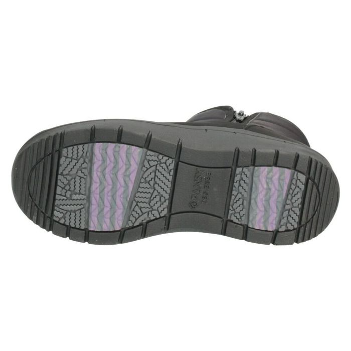 パンジー レディース ショートブーツ 靴 生活防水 撥水加工 4666 Pansy サイドジップ 厚底 幅広 4E 軽量 防滑 防寒 ブラック 黒 グレー