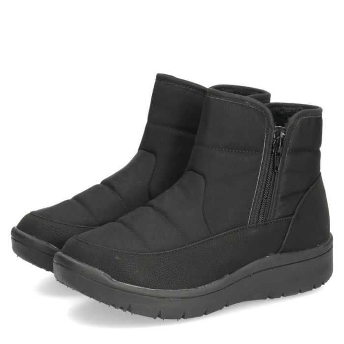 パンジー レディース ショートブーツ 靴 生活防水 撥水加工 4666 Pansy サイドジップ 厚底 幅広 4E 軽量 防滑 防寒 ブラック 黒 グレー