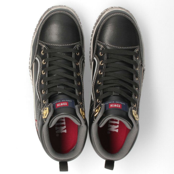 安全靴 EDWIN エドウィン メンズ ESM-102 鉄芯入り 軽量 作業靴 ワークシューズ セーフティブーツ レッド ブラック ホワイト