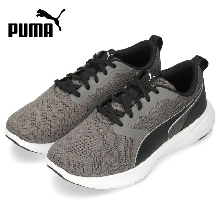 PUMA プーマ メンズ スニーカー ソフトライド フィール WIDE 376746-03 グレー Softride Feel Wide ランニング 軽量 クッション性 通気性 セール