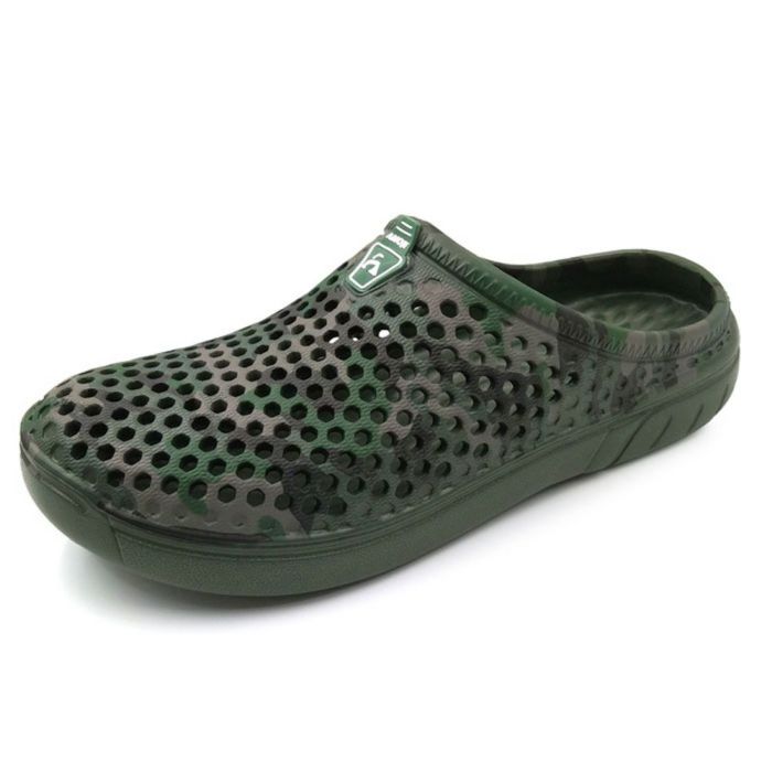 AMOJI アモジ サンダル メンズ レディース CAMO161 クロッグサンダル スリッパ サボ オフィスシューズ アウトドア キャンプ 旅行 軽量 屈曲 ビジネス 仕事履き カーキ ブラック ホワイト グリーン 迷彩柄 カモフラージュ