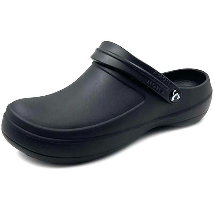 ※入荷したらJAN登録とページアップお願いします AMOJI アモジ ワークサンダル ナースサンダル メンズ レディース WK203 クロッグサンダル スリッパ サボ オフィスシューズ 仕事履き ブラック ホワイト 厨房用 かかと 2way