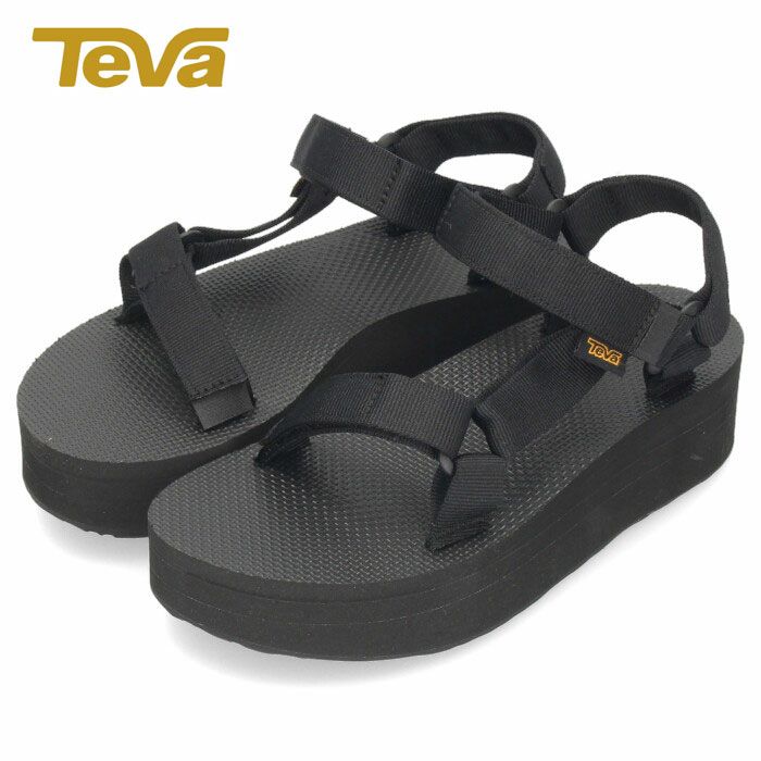 Teva テバ サンダル レディース 厚底 ブラック 1008844 フラットフォーム ユニバーサル 黒 スポーツサンダル 靴 軽量