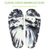 crocs クロックス メンズ サンダル 206879 クラシック クロックス マーブル スライド White/Black ホワイト ブラック 白 黒