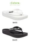 CROCS クロックス サンダル レディース プラットフォームフリップ 207714 ホワイト ブラック CLASSIC PLATFORM FLIP ビーチサンダル トング アウトドア