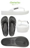 CROCS クロックス サンダル レディース プラットフォームフリップ 207714 ホワイト ブラック CLASSIC PLATFORM FLIP ビーチサンダル トング アウトドア