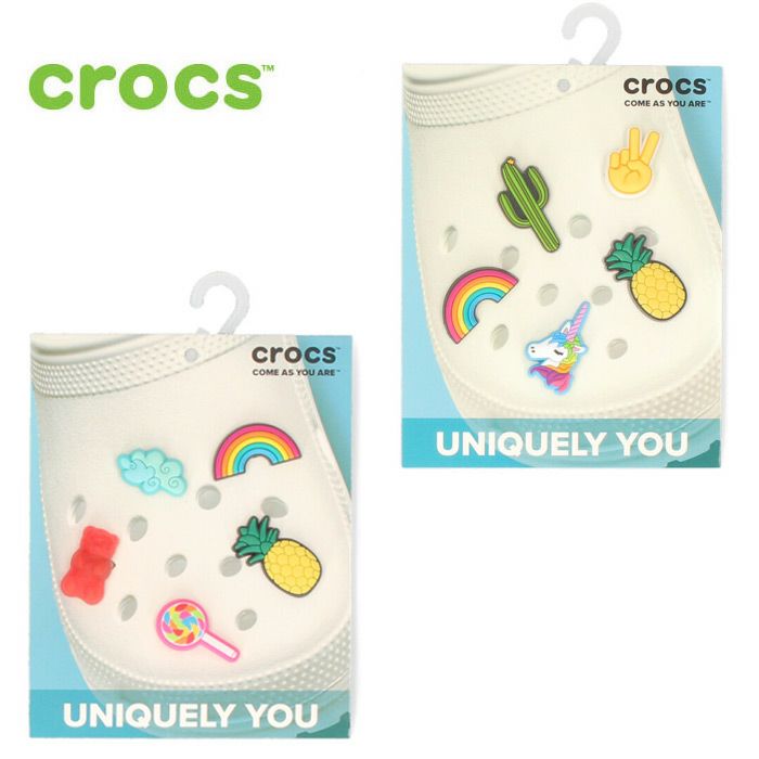 クロックス ジビッツ チャーム crocs かわいい くま 虹 キャンディ