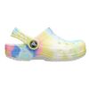 クロックス キッズサンダル crocs CLASSIC TIE-DYE GRAPHIC 206995 タイダイプリント オレンジ ホワイト 軽量