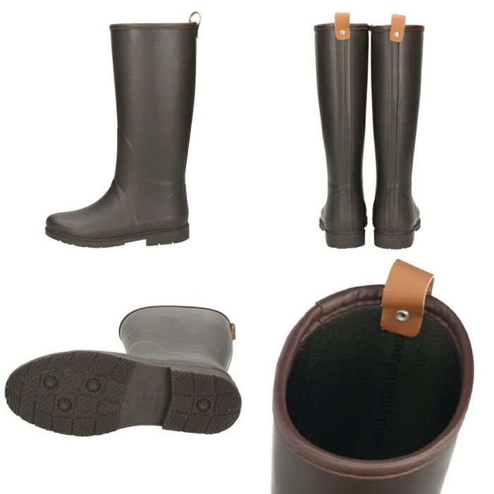 レインブーツ レディース おしゃれ ロング 防寒 長靴 靴 防水 合成ゴム 軽い 97001 98001 Parade 黒 ブラック 茶 ダークブラウン 大きいサイズ ひざ丈 軽量