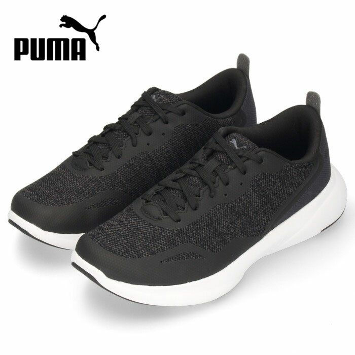 PUMA プーマ スニーカー メンズ ソフトライド フィール 376745-01 ランニングシューズ ブラック 運動 靴 黒 セール