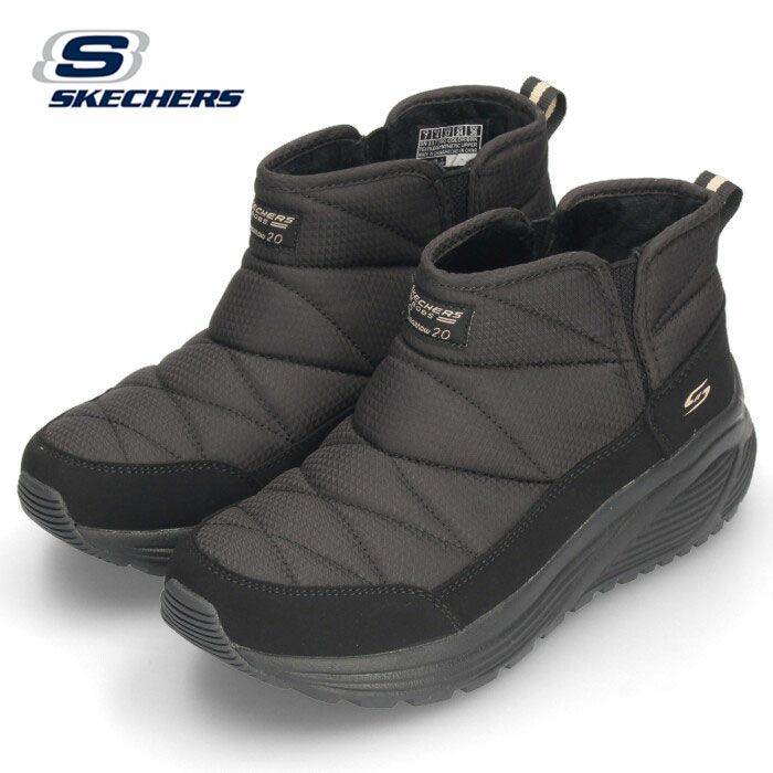 スケッチャーズ ブーツ レディース ブーティー 厚底 SKECHERS BOBS SPARROW 2.0 117260-BBK ブラック ショートブーツ セール