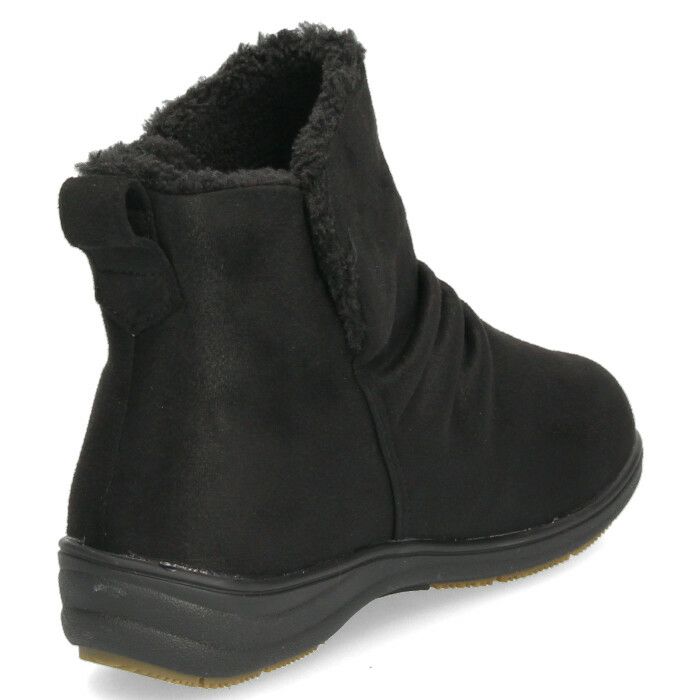 ブーツ レディース ショートブーツ ボア 保温 生活防水 カジュアルシューズ Pansy パンジー 靴 4690 ブラック 黒 幅広 5E