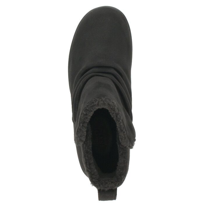 ブーツ レディース ショートブーツ ボア 保温 生活防水 カジュアルシューズ Pansy パンジー 靴 4690 ブラック 黒 幅広 5E