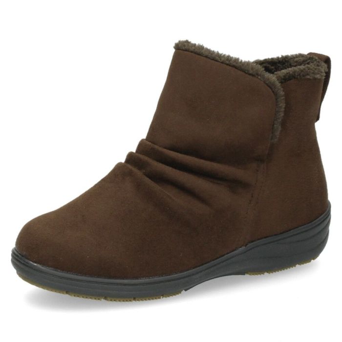 ブーツ レディース ショートブーツ ボア 保温 生活防水 カジュアルシューズ Pansy パンジー 靴 4690 ブラック 黒 幅広 5E