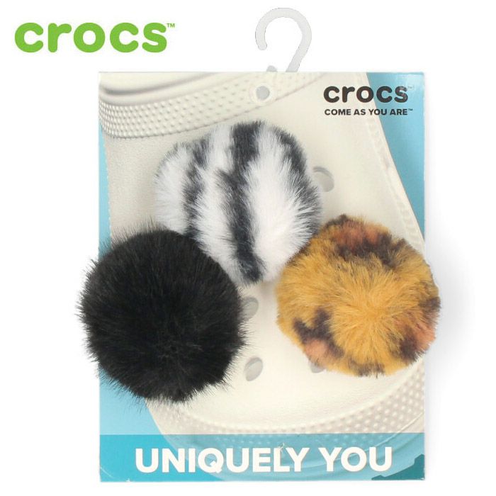 クロックス アクセサリー ジビッツ CROCS JIBBITZ 10247 アニマル ANIMAL チャーム 3カラー ふわふわ