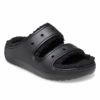 crocs クロックス メンズ レディース サンダル コージーサンダル COZZZY SANDAL 207446 ボア付き あったか ブラック アイボリー ブラック