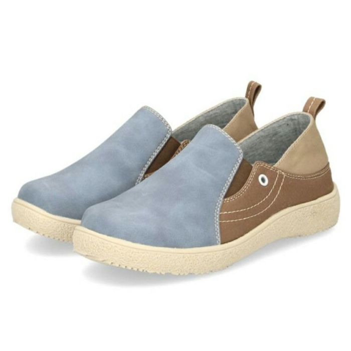 スリッポン レディース 超軽量 スニーカー ローカット フラットシューズ 靴 ネイビー ブラウン アイボリー グレー カーキ Parade 409120 40911 40913