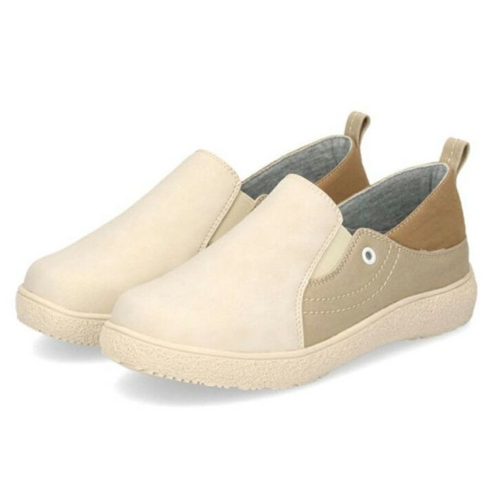 スリッポン レディース 超軽量 スニーカー ローカット フラットシューズ 靴 ネイビー ブラウン アイボリー グレー カーキ Parade 409120 40911 40913