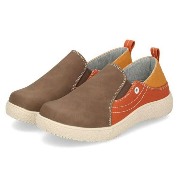 スリッポン レディース 超軽量 スニーカー ローカット フラットシューズ 靴 ネイビー ブラウン アイボリー グレー カーキ Parade 409120 40911 40913