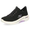 スケッチャーズ レディース スニーカー 黒 GO WALK ARCH FIT-CRYSTAL WAVES 124882-BKLV ブラック ウォーキングシューズ SKECHERS 靴 セール