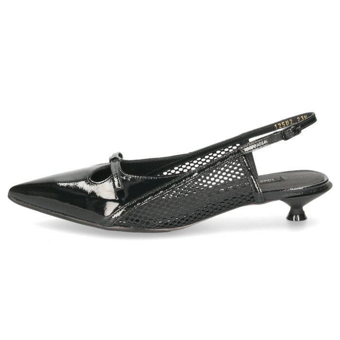 RABOKIGOSHI works ラボキゴシ ワークス パンプス ローヒール バックストラップ 本革 エナメル 黒 12582 ブラック ベージュ 靴 日本製