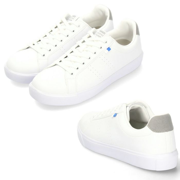 スニーカー メンズ 軽量 ローカット コートスニーカー ホワイト ブラック グレー ブラウン ネイビー 981703 Parade 靴 レースアップ ローカット 