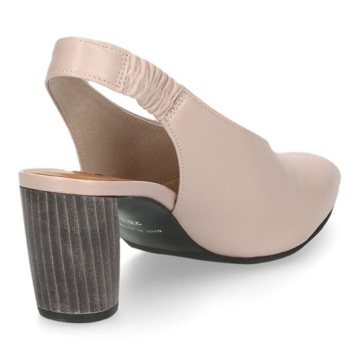 ラボキゴシ ワークス レディース パンプス ヒール バックストラップ 太ヒール 本革 12703 ブラック ベージュ 日本製 RABOKIGOSHI works