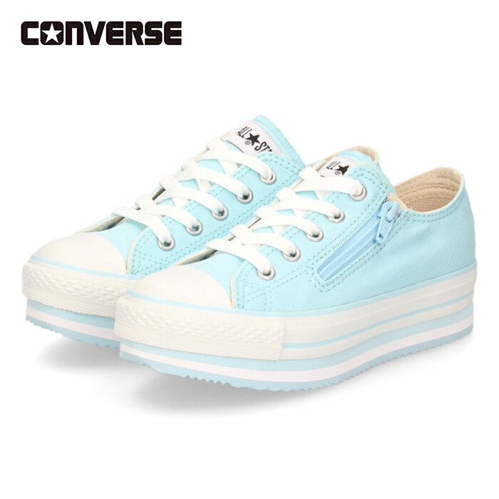 CONVERSE コンバース キッズ スニーカー チャイルド オールスター N チャンキーライン Z OX 37302470 ミントブルー 厚底 子供靴 セール