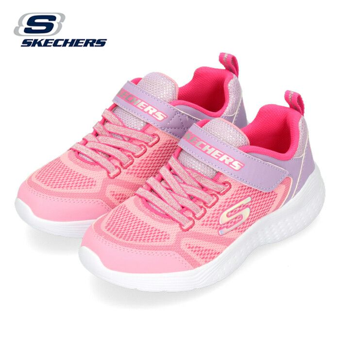 SKECHERS スケッチャーズ キッズ スニーカー ジュニア 女の子 81372L LVPK スナップ スプリンツ ラベンダー ピンク セール