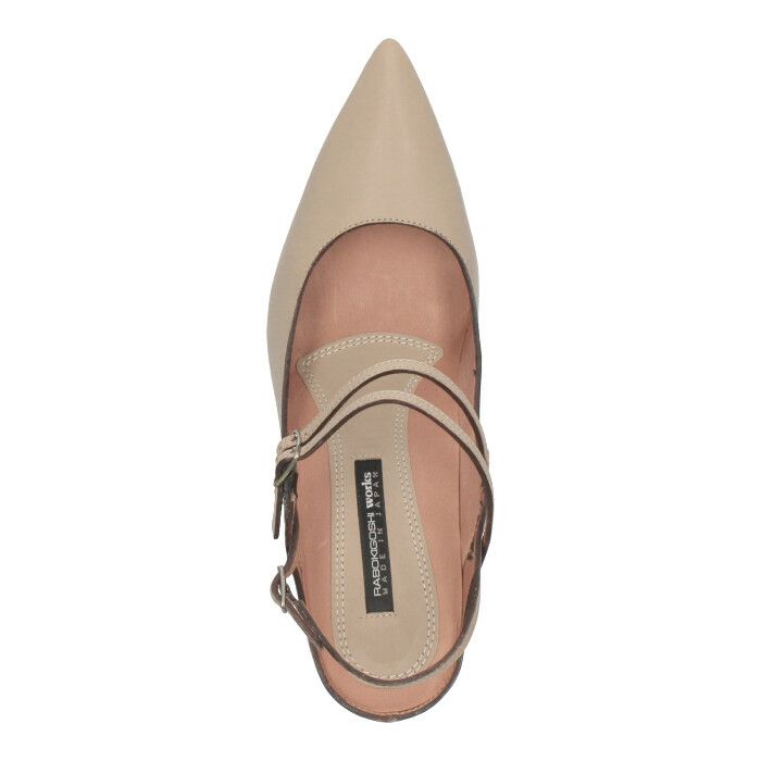 ラボキゴシ ワークス レディース パンプス ヒール バックストラップ 本革 12678 ブラック サンド ベージュ ダークグリーン 靴 日本製 RABOKIGOSHI works